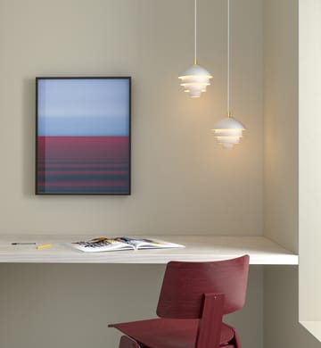 Suspension Valencia Ø18 cm - Blanc mat-laiton - Belid