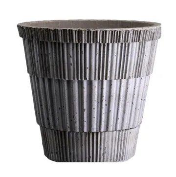 Cache-pot Atlas raw avec soucoupe - Gris, Ø14 cm - Bergs Potter