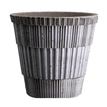 Cache-pot Atlas raw avec soucoupe - Gris, Ø21 cm - Bergs Potter