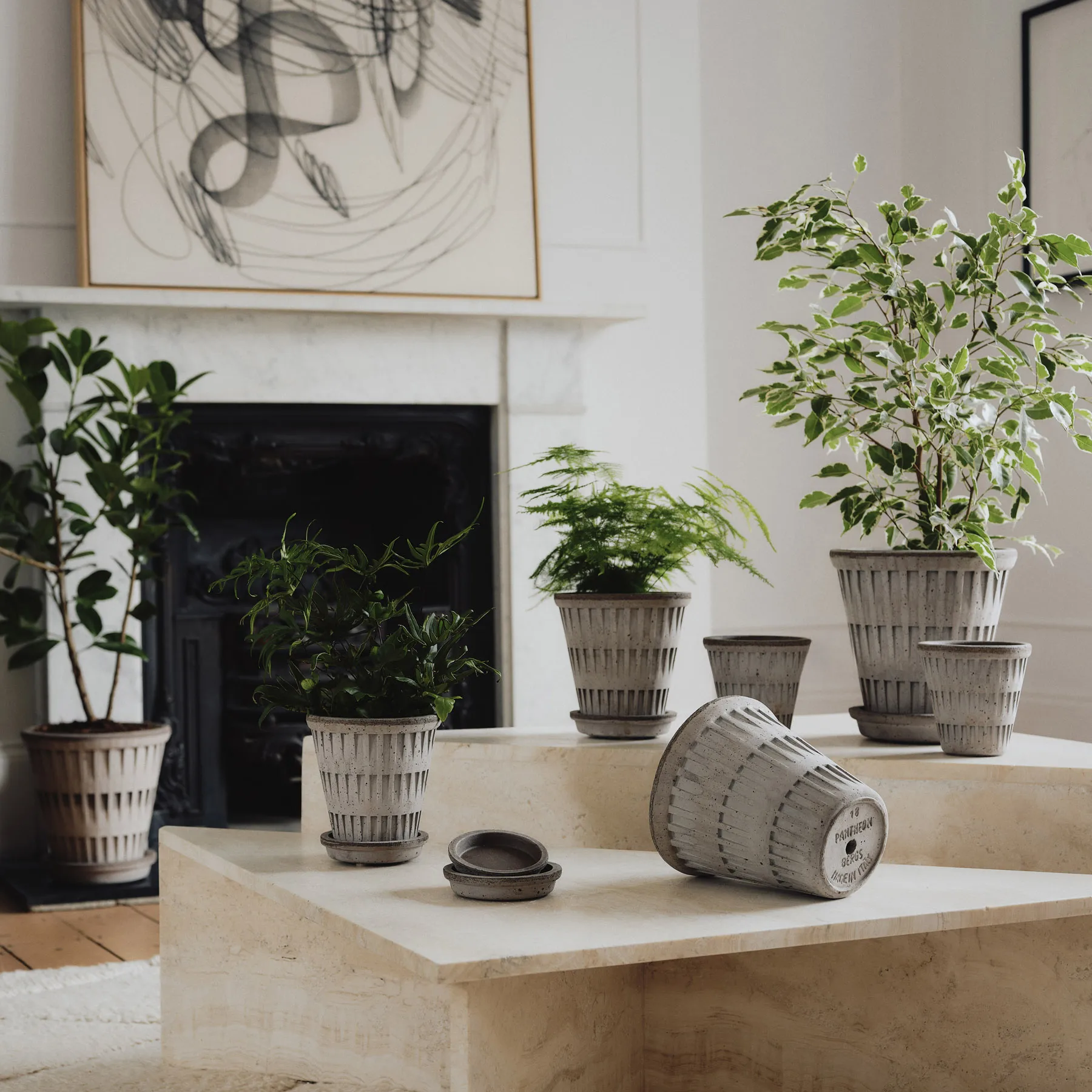 Cache-pot Atlas raw, Gris, Ø12 cm Bergs Potter