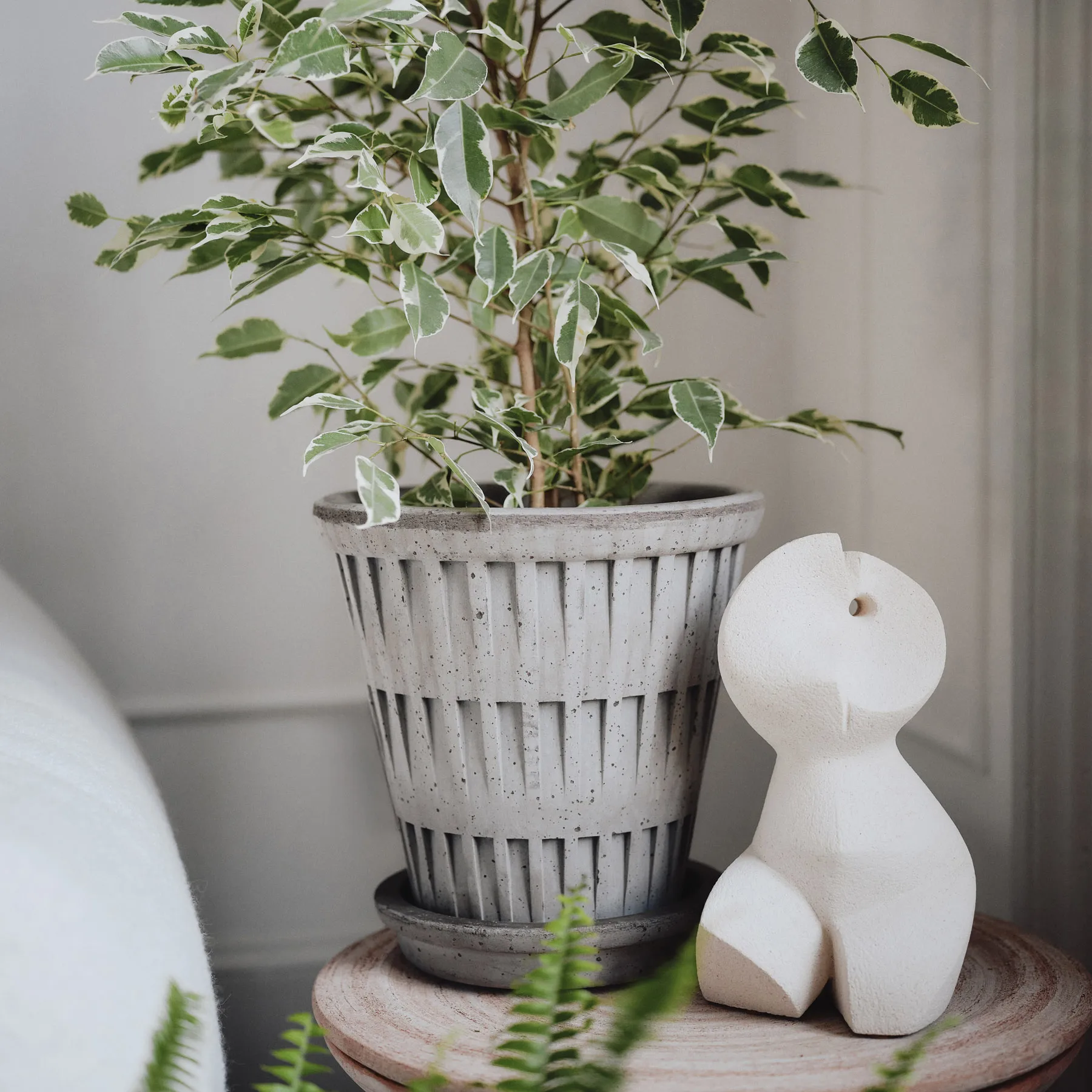 Cache-pot Atlas raw, Gris, Ø16 cm Bergs Potter