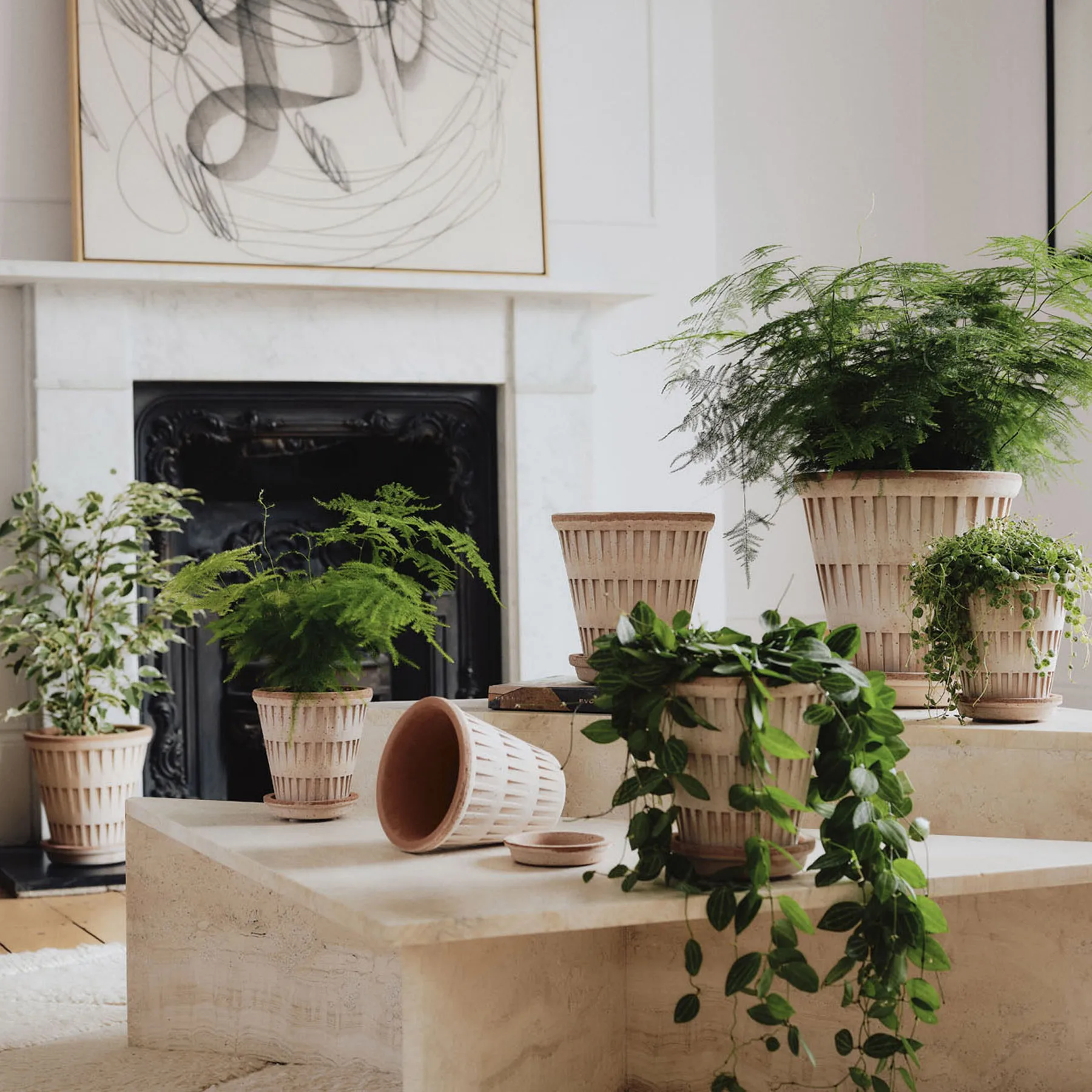 Cache-pot Atlas raw, Rose, Ø21 cm. Bergs Potter