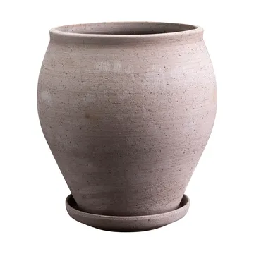 Cache-pot avec soucoupe Delphi 2 pièces - Gris, Ø20 cm - Bergs Potter