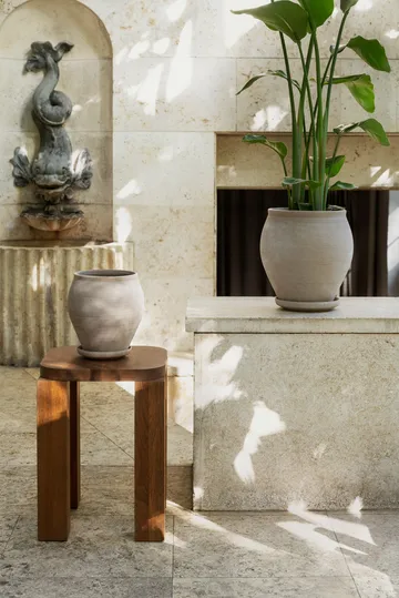 Cache-pot avec soucoupe Delphi 2 pièces - Gris, Ø20 cm - Bergs Potter