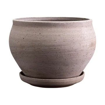 Cache-pot avec soucoupe Delphi 2 pièces - Gris, Ø24 cm, bas - Bergs Potter