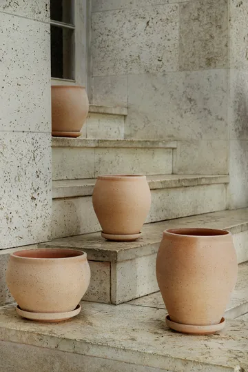 Cache-pot avec soucoupe Delphi 2 pièces - Rose, Ø20 cm - Bergs Potter