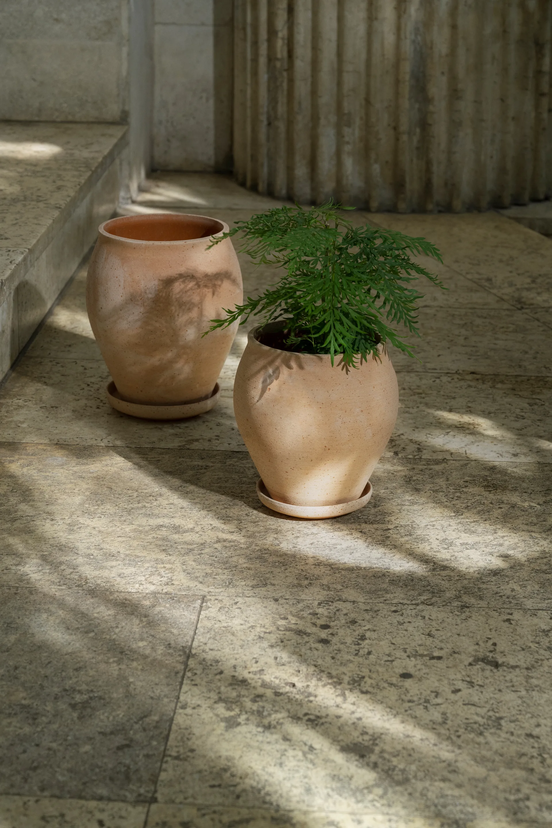 Cache-pot avec soucoupe Delphi 2 pièces, Rose, Ø22 cm, haut Bergs Potter