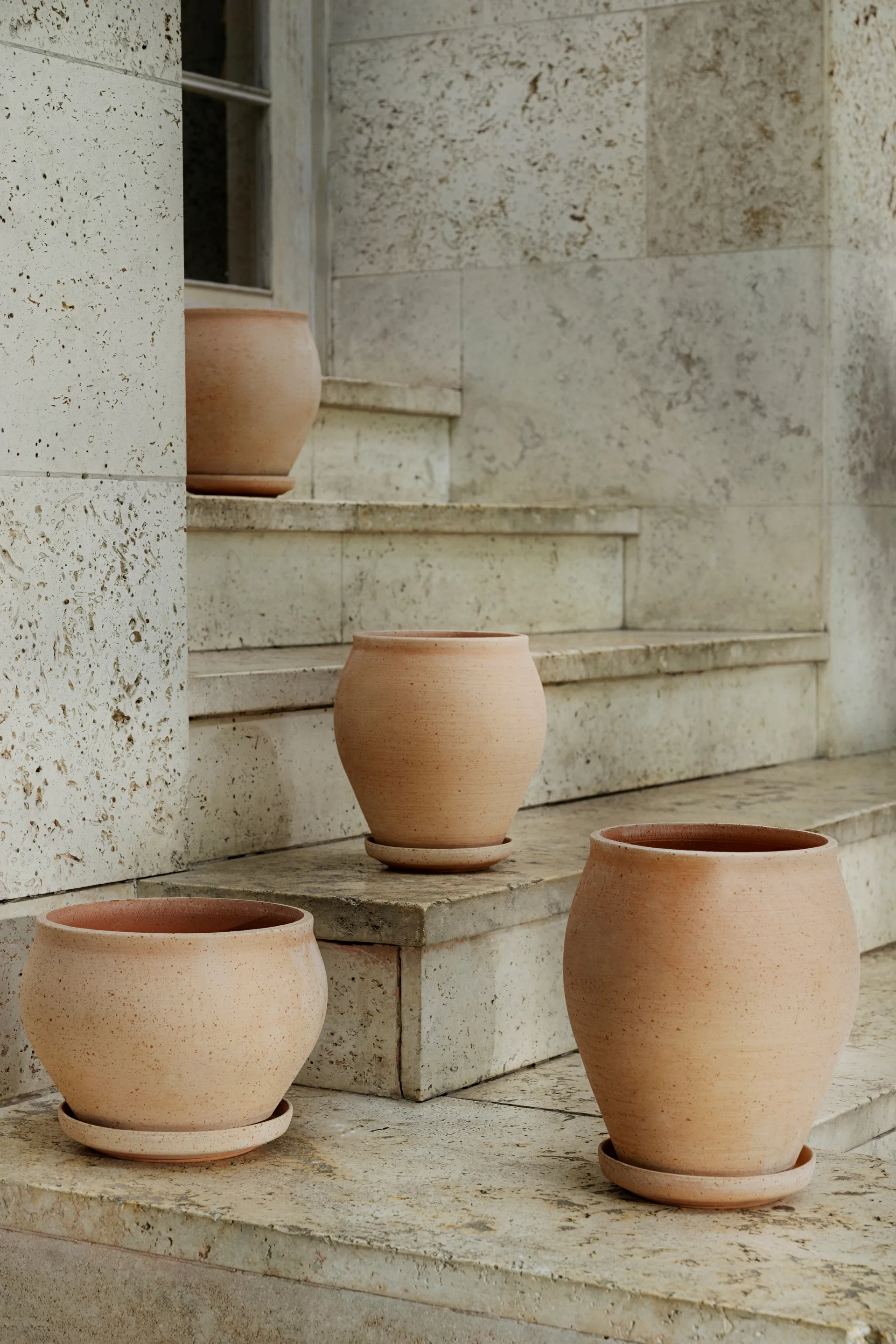 Cache-pot avec soucoupe Delphi 2 pièces, Rose, Ø22 cm, haut Bergs Potter