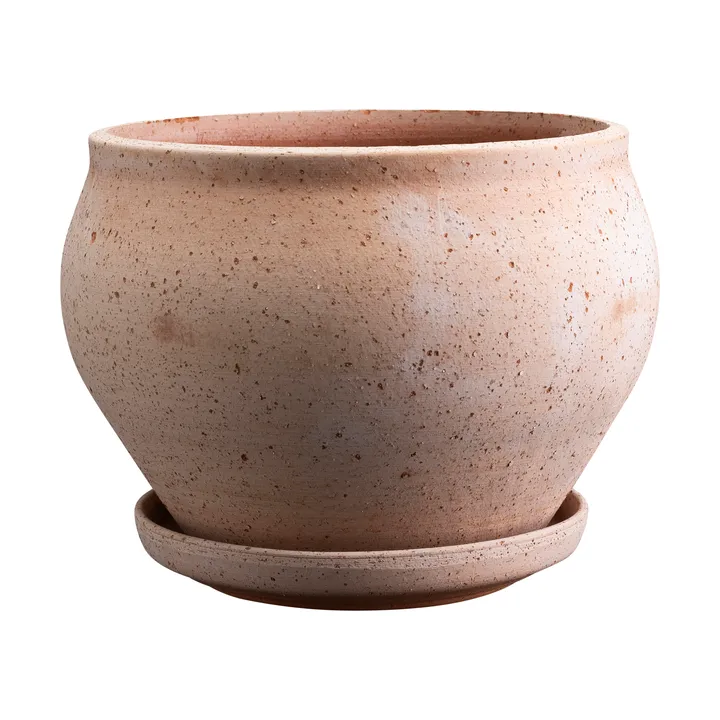 Cache-pot avec soucoupe Delphi 2 pièces - Rose, Ø24 cm, low - Bergs Potter