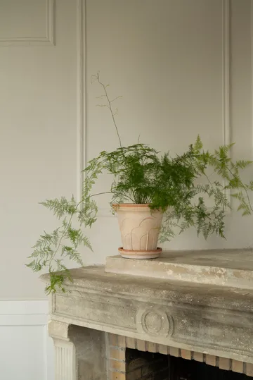 Cache-pot avec soucoupe Fleur 2 pièces - Rose, Ø25 cm - Bergs Potter