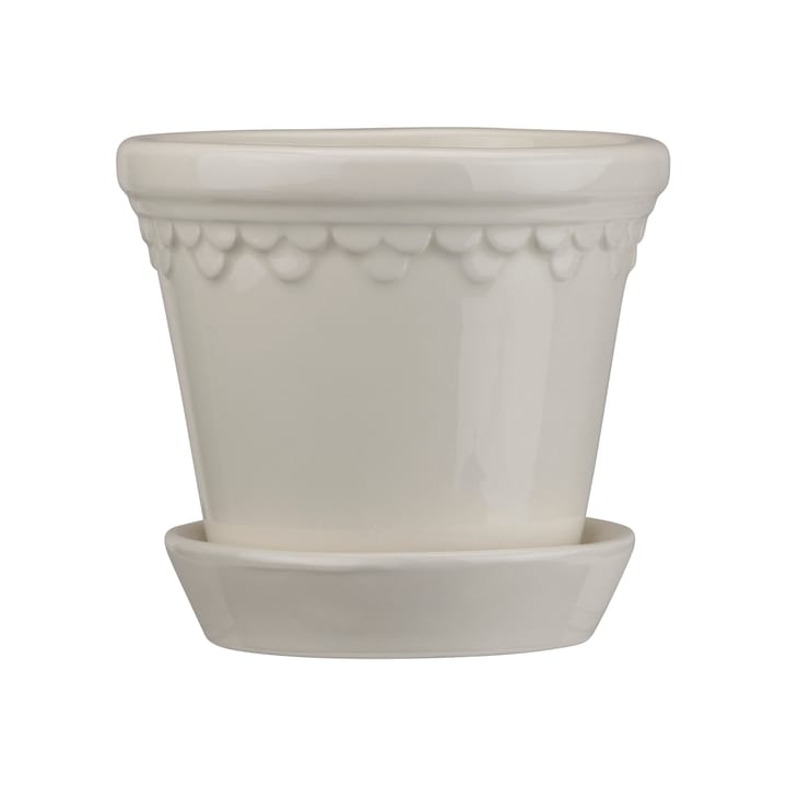 Cache-pot émaillé Copenhagen Ø16 cm - Blanc - Bergs Potter