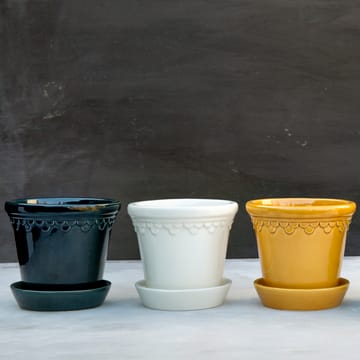 Cache-pot émaillé Copenhagen Ø16 cm - Blanc - Bergs Potter
