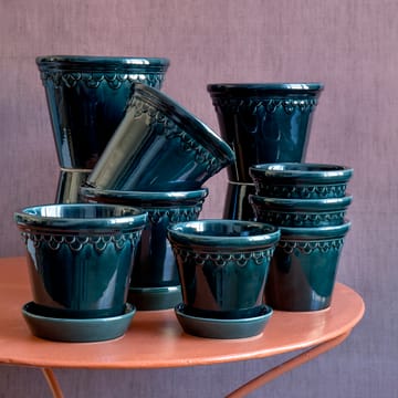 Cache-pot émaillé Copenhagen Ø16 cm - Bleu - Bergs Potter