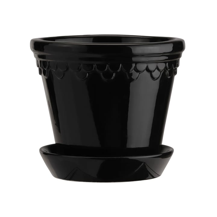 Cache-pot émaillé Copenhagen Ø16 cm - Noir - Bergs Potter