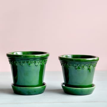 Cache-pot émaillé Copenhagen Ø16 cm - Vert - Bergs Potter