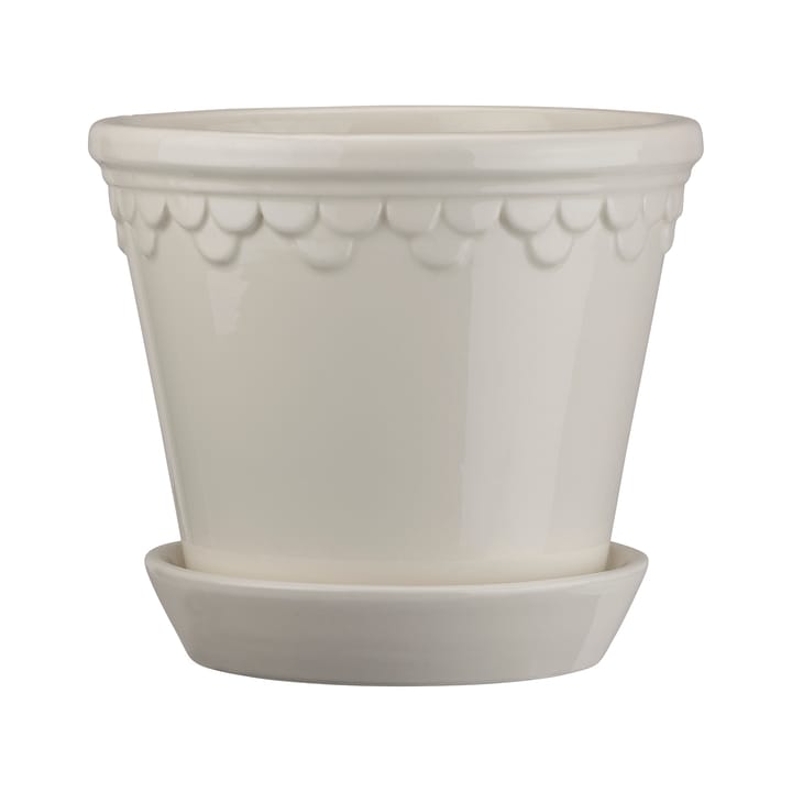 Cache-pot émaillé Copenhagen Ø18 cm - Blanc - Bergs Potter