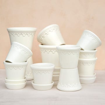 Cache-pot émaillé Copenhagen Ø18 cm - Blanc - Bergs Potter