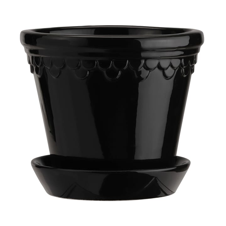 Cache-pot émaillé Copenhagen Ø18 cm - Noir - Bergs Potter