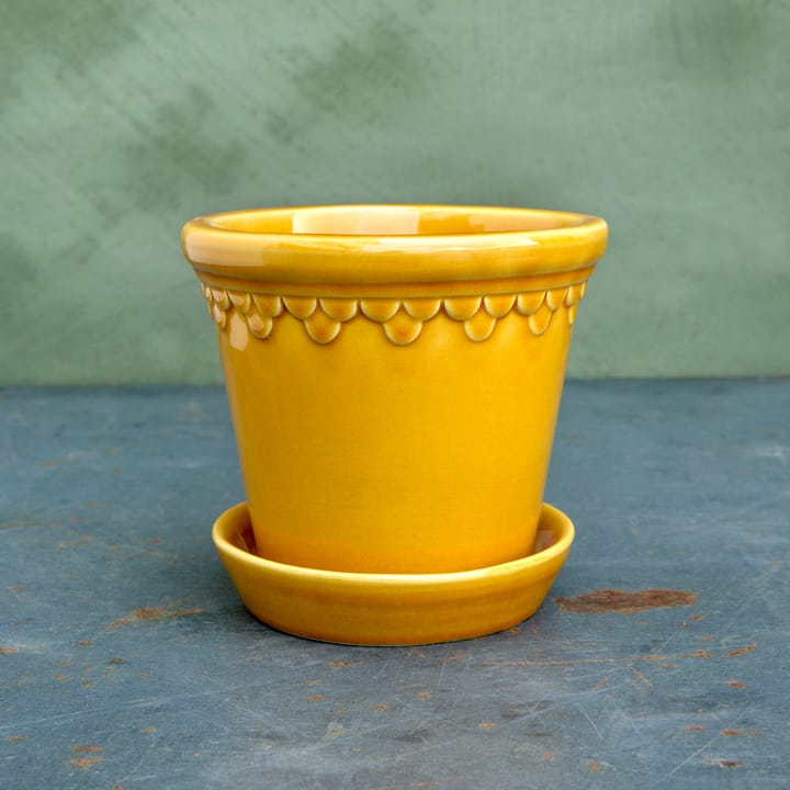 Cache-pot émaillé Københavner Ø10 cm, Jaune Bergs Potter