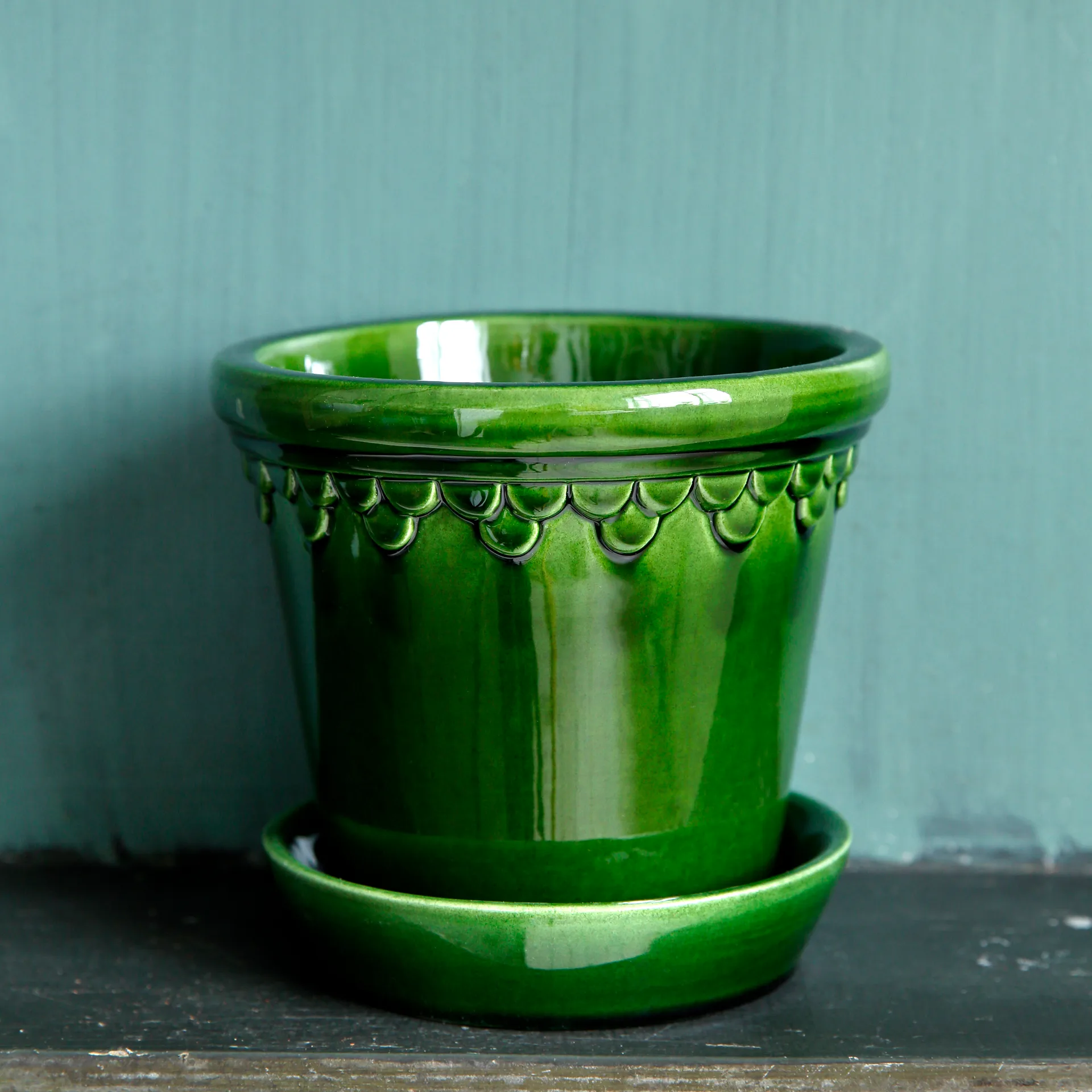 Cache-pot émaillé Københavner Ø16 cm, Vert Bergs Potter
