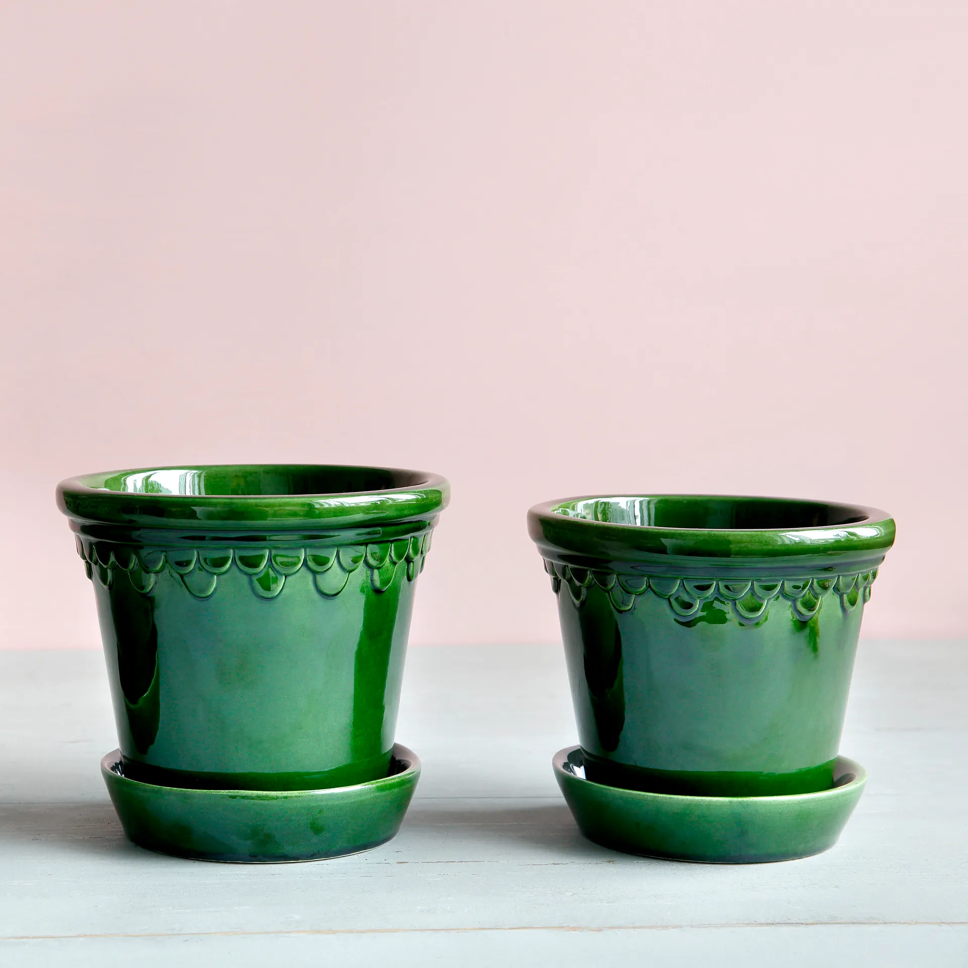 Cache-pot émaillé Københavner Ø16 cm, Vert Bergs Potter