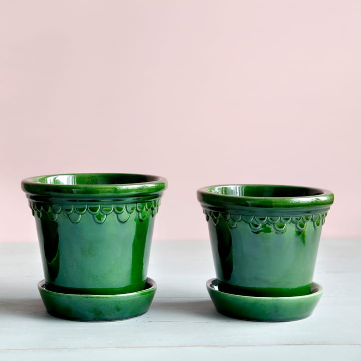 Cache-pot émaillé Københavner Ø16 cm, Vert Bergs Potter