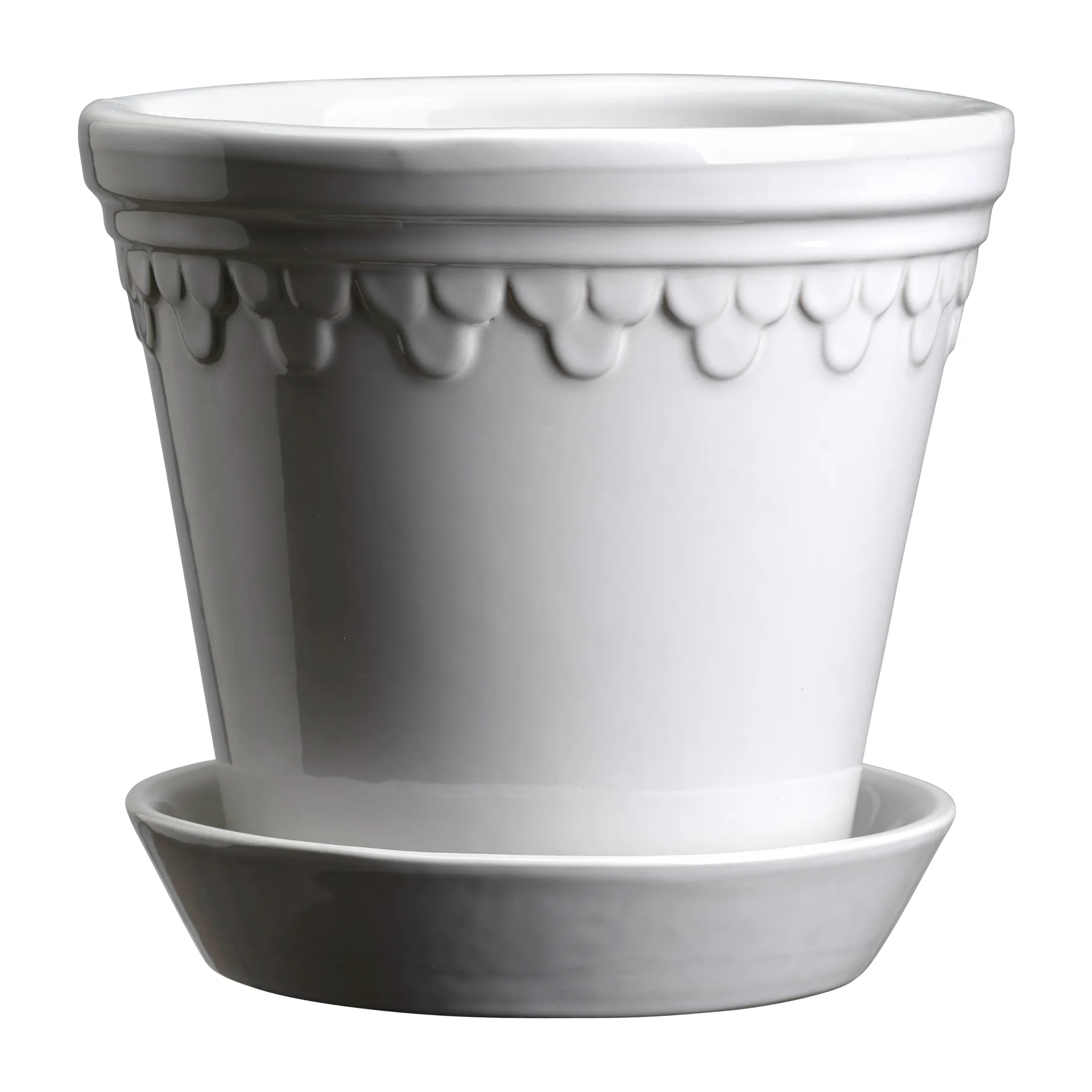 Cache-pot émaillé Københavner Ø18 cm, Mineral White Bergs Potter