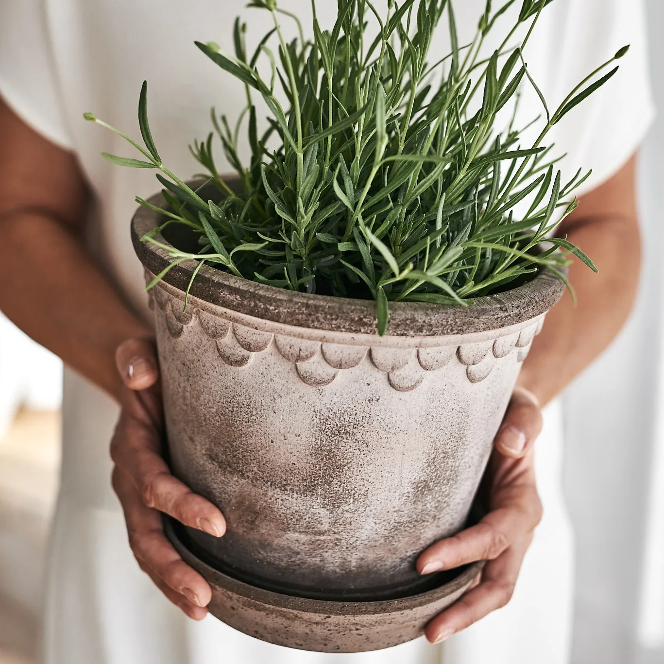 Cache-pot émaillé Københavner Ø21 cm, Gris Bergs Potter