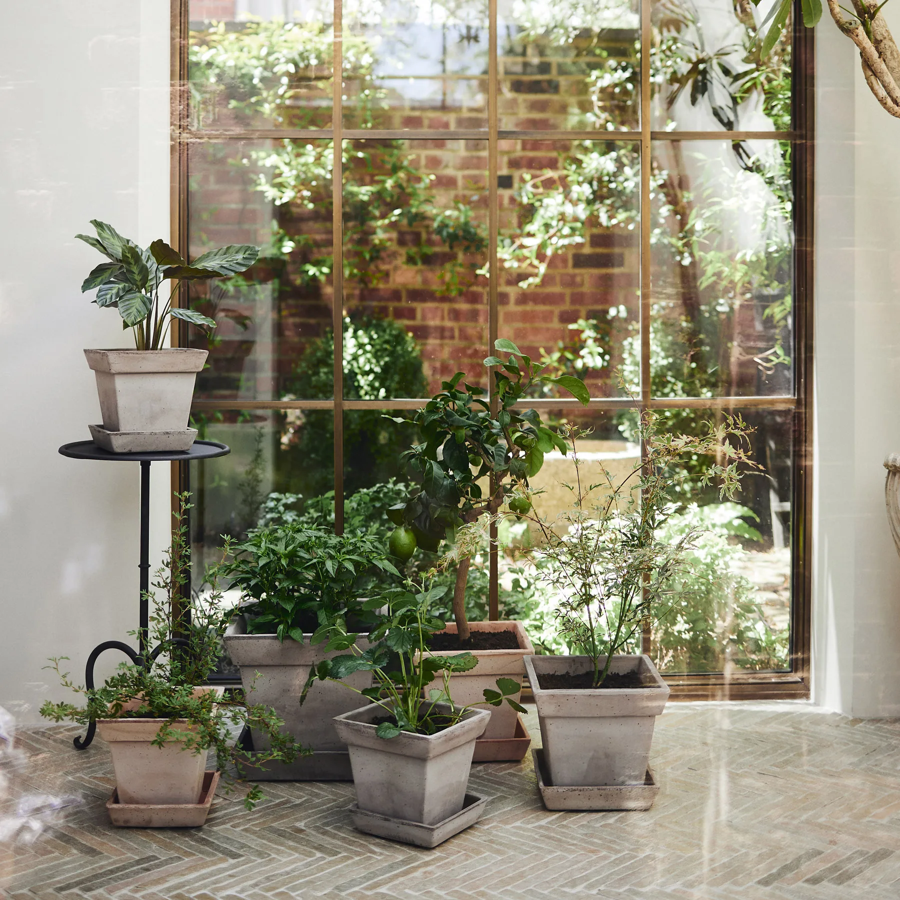 Cache-pot Gaia raw, Grey, Ø25 cm Bergs Potter