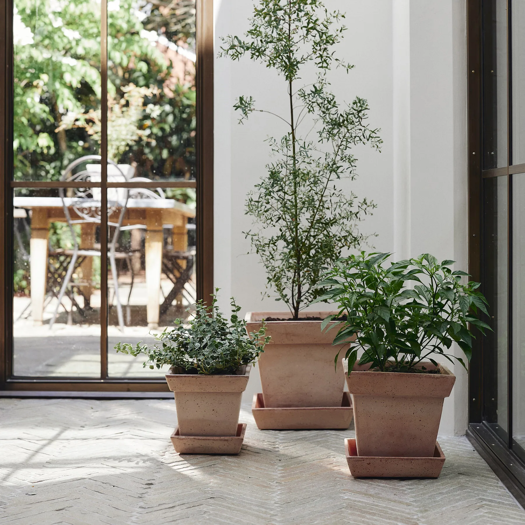 Cache-pot Gaia raw, Rose, Ø21 cm Bergs Potter