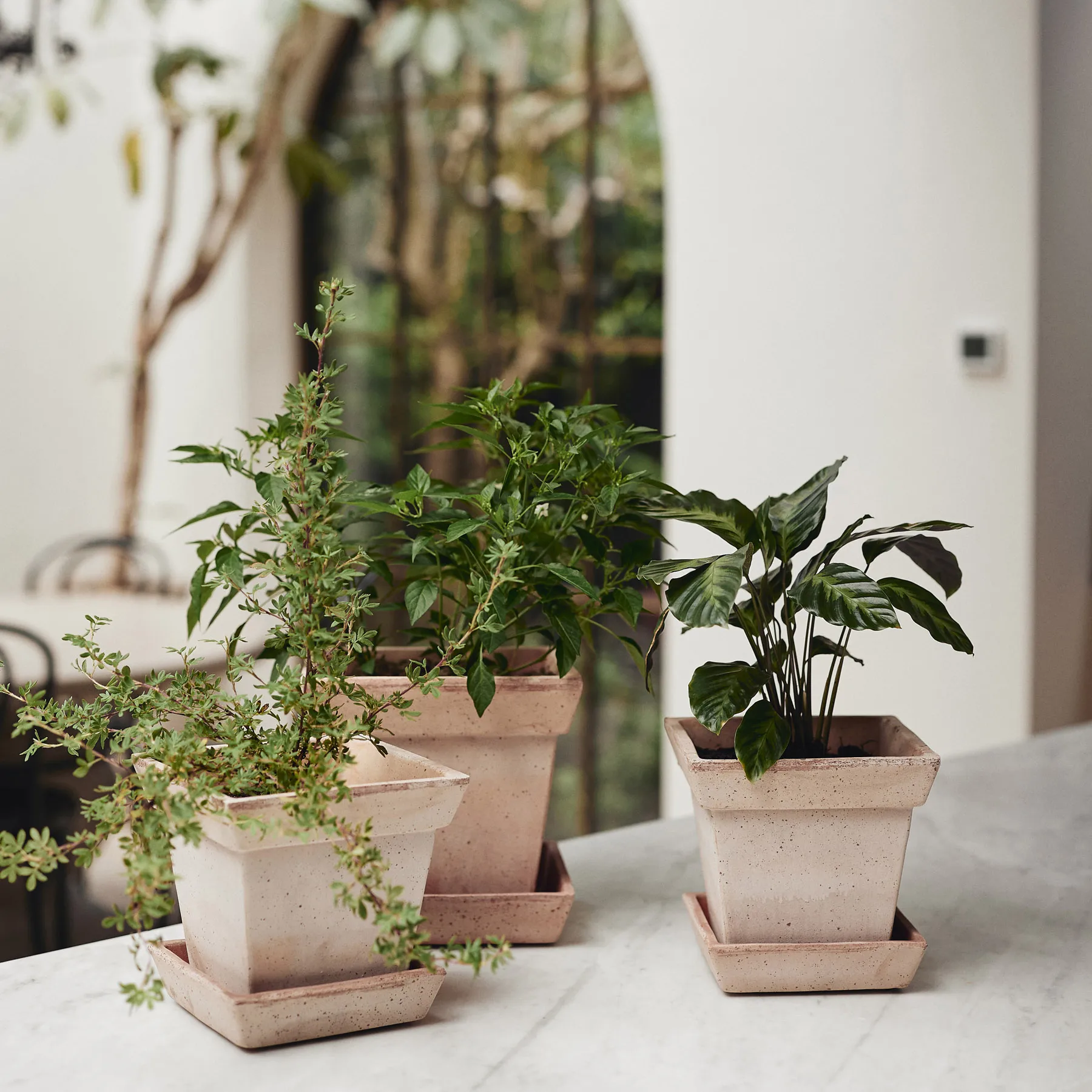 Cache-pot Gaia raw, Rose, Ø25 cm Bergs Potter