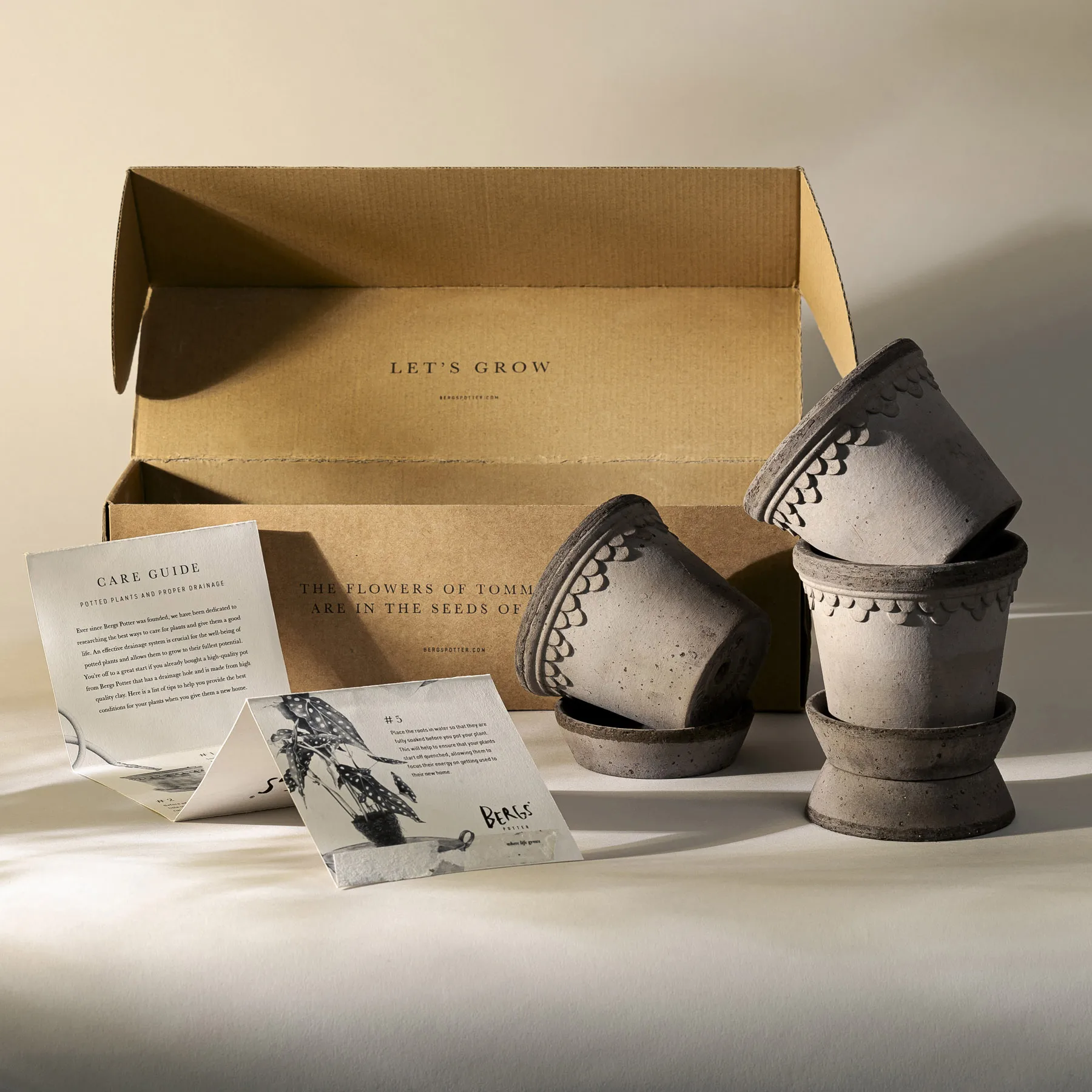 Cache-pot Københavner Ø10 cm, Lot de 3, Gris Bergs Potter