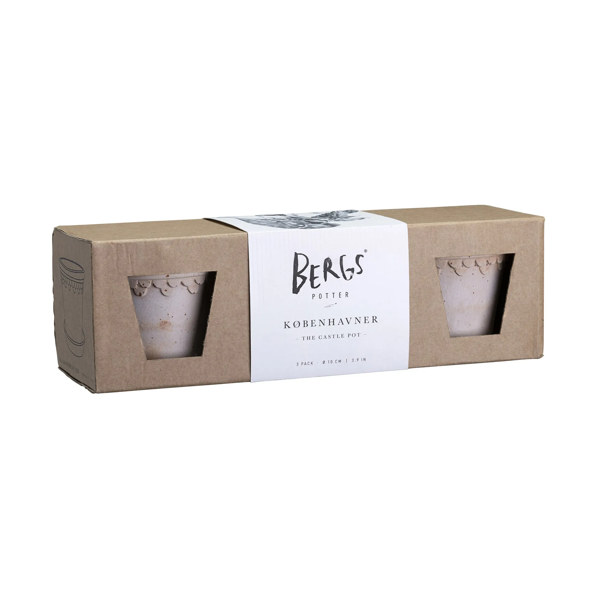 Cache-pot Københavner Ø10 cm, Lot de 3, Rose Bergs Potter