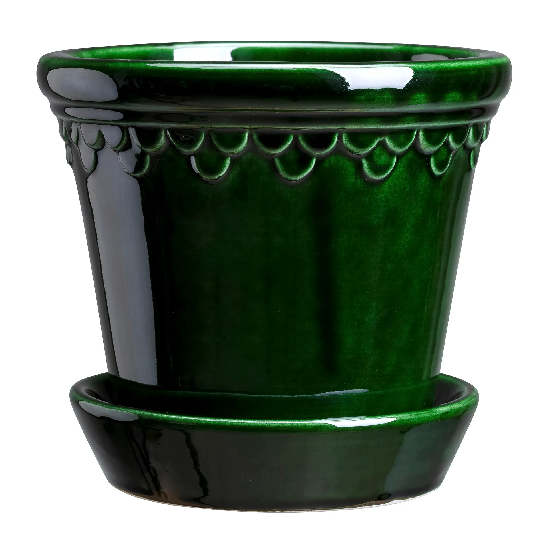 Pot de fleurs émaillé Köpenhamn, Vert, Ø10 cm Bergs Potter