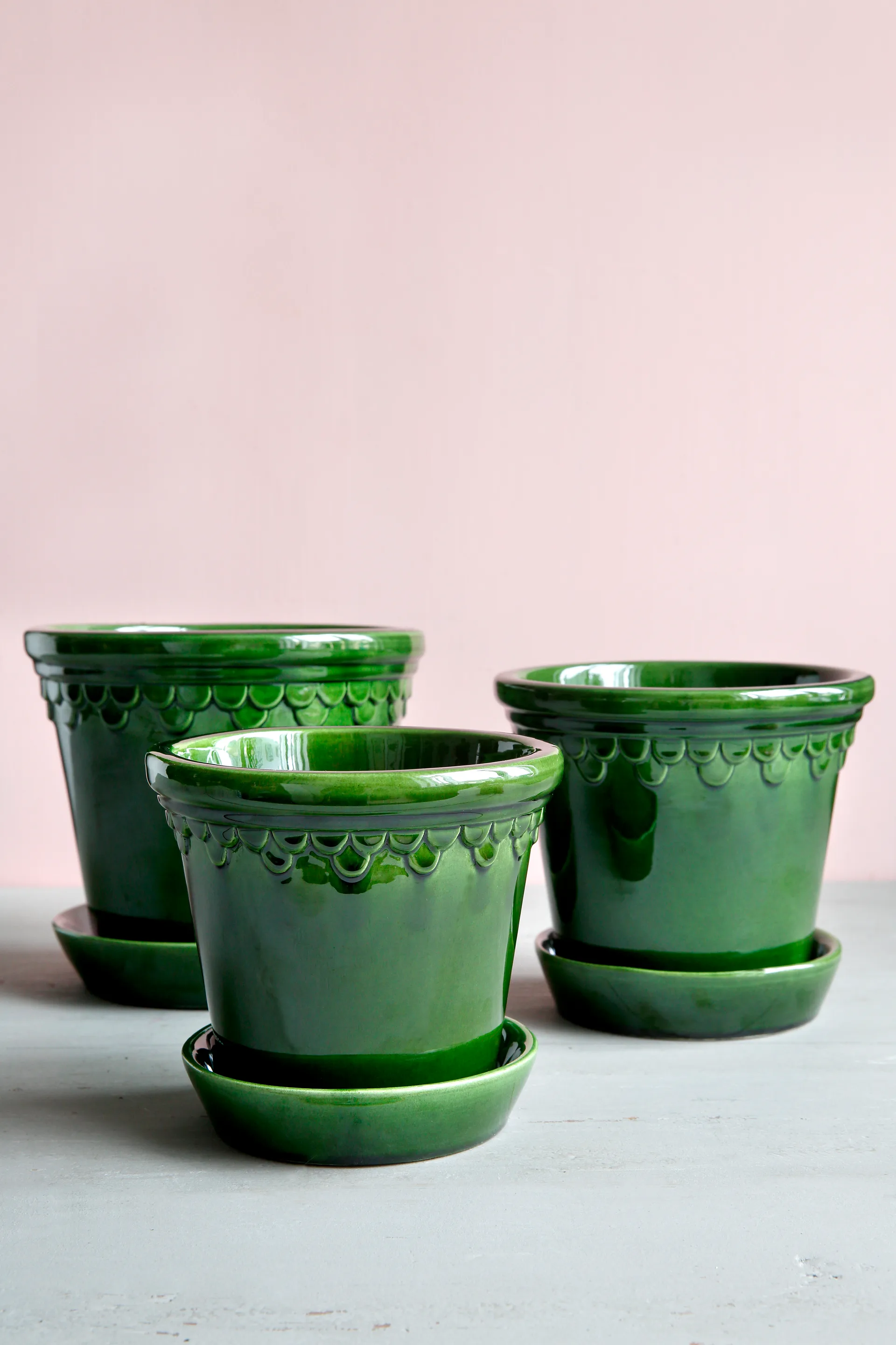 Pot de fleurs émaillé Köpenhamn, Vert, Ø18 cm Bergs Potter