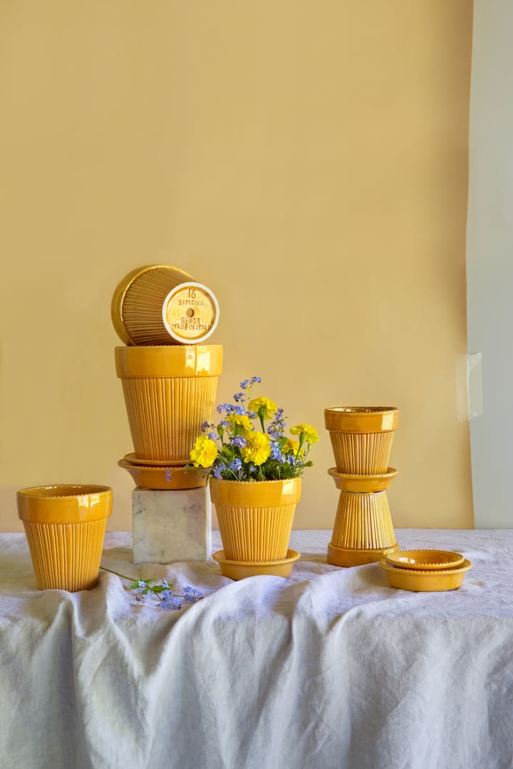 Pot émaillé Simona Ø12 cm, Jaune Bergs Potter