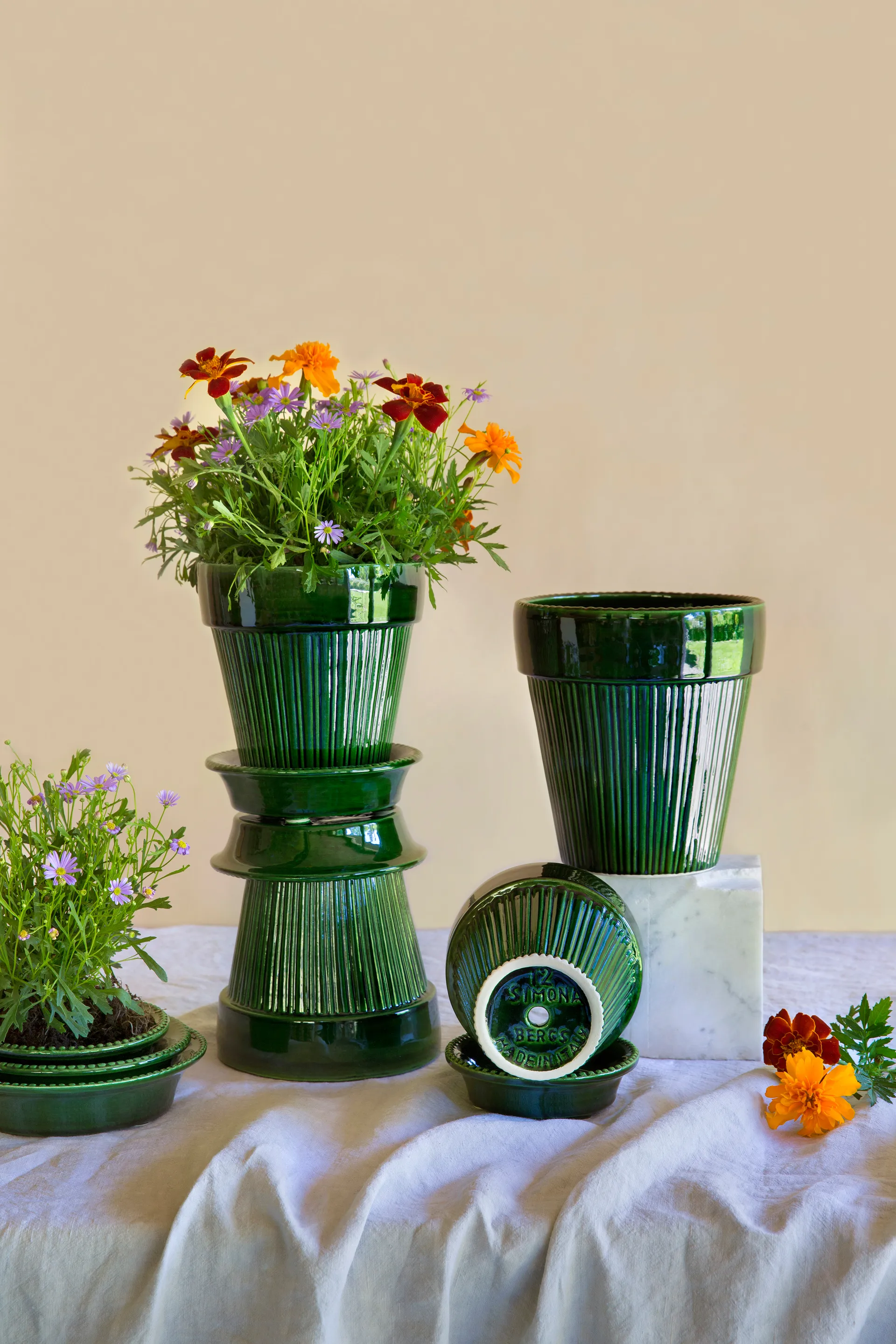 Pot émaillé Simona Ø12 cm, Vert Bergs Potter