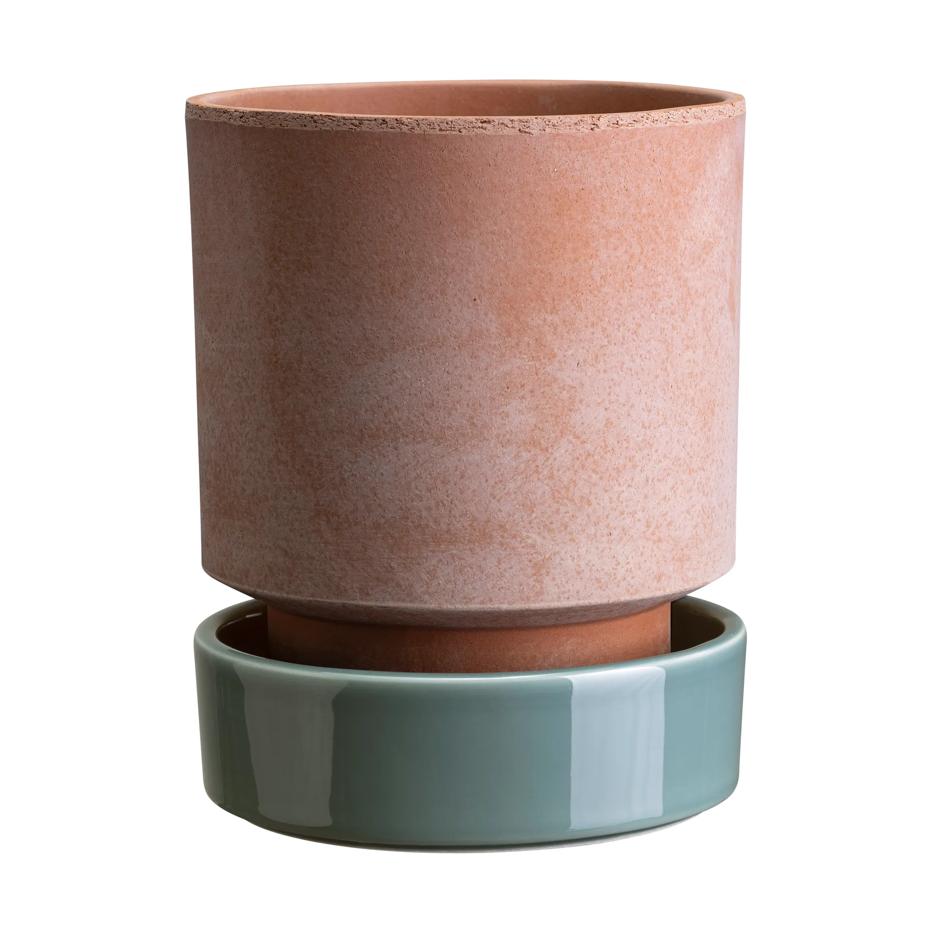Pot Hoff, Ø14 cm, Raw Rosa-Misty Blue Bergs Potter