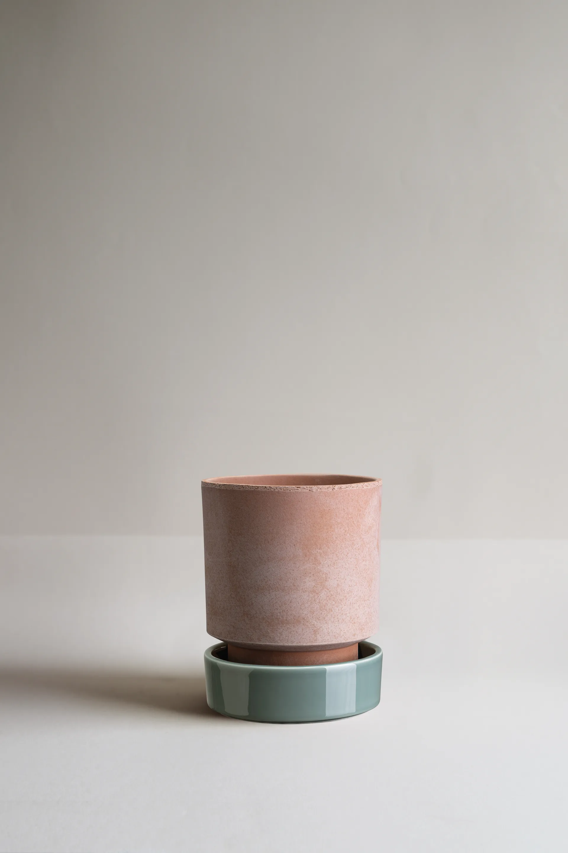 Pot Hoff, Ø14 cm, Raw Rosa-Misty Blue Bergs Potter