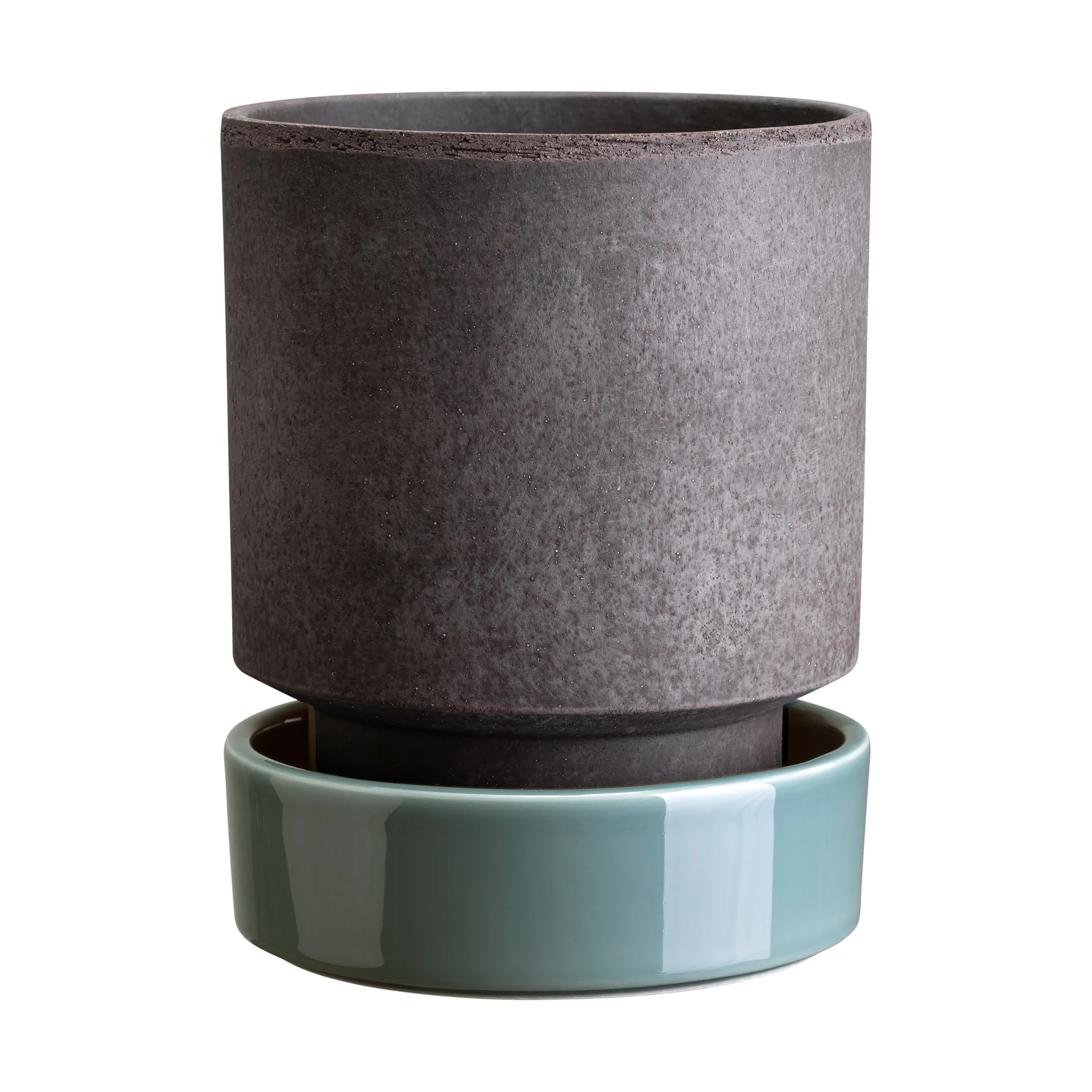 Pot Hoff, Ø16 cm, Raw Grey-Misty Blue Bergs Potter