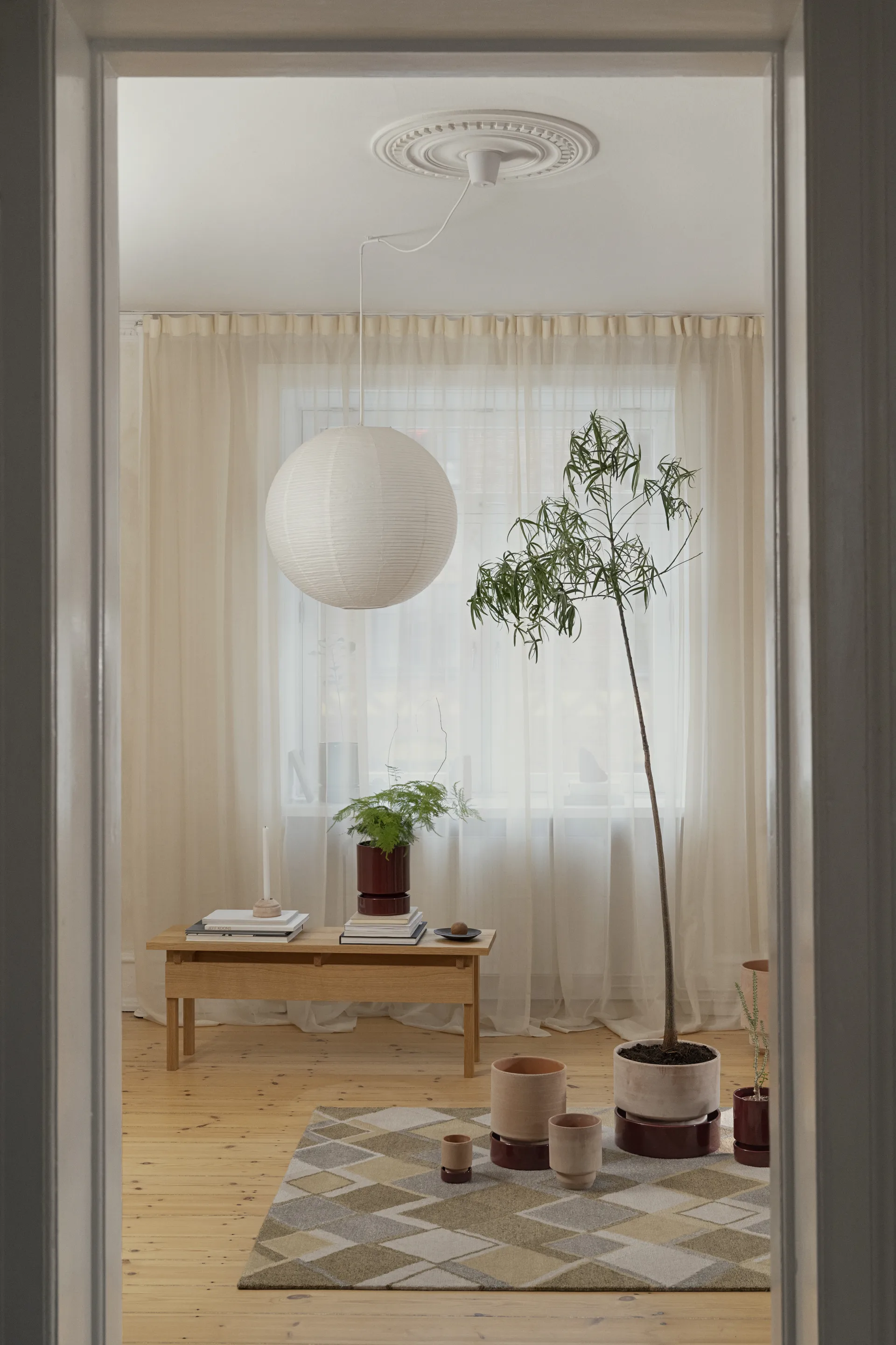 Pot Hoff, Ø18 cm, Raw Rosa-Deep Burgundy Bergs Potter