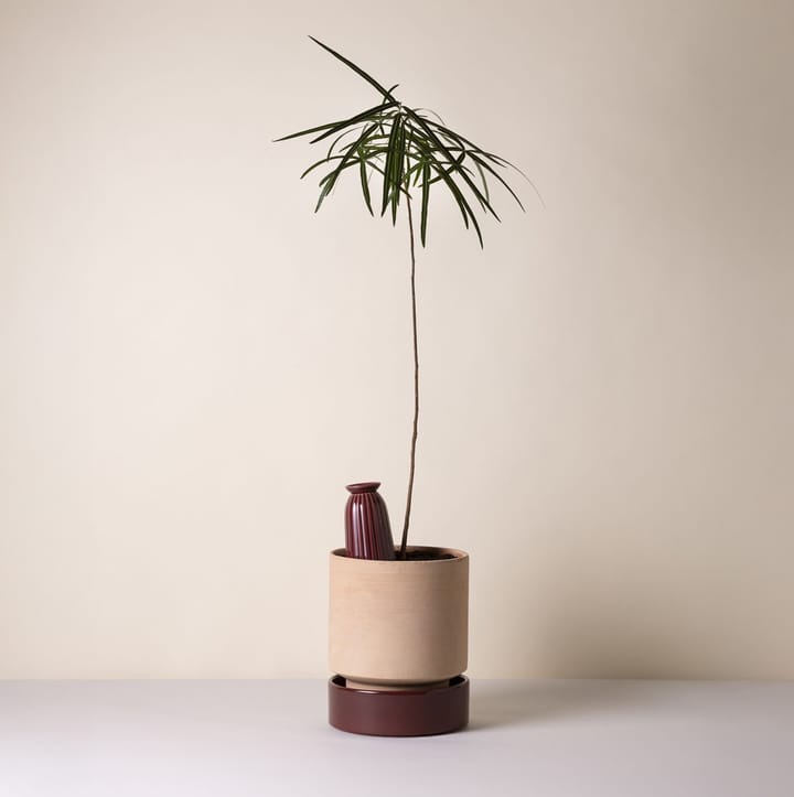 Pot Hoff, Ø18 cm, Raw Rosa-Deep Burgundy Bergs Potter