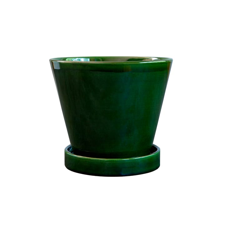 Pot Julie vitré Ø13cm - Green emerald - Bergs Potter
