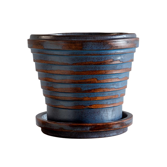 Pot Planet Vintage Metalic Ø21cm, Blue brown Bergs Potter