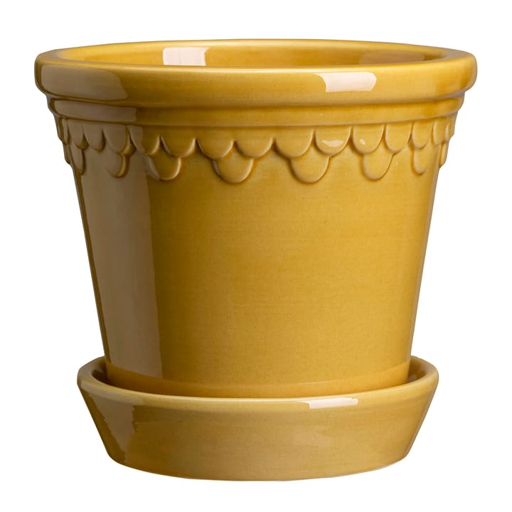Pot vitré Københavner Ø12 cm - Jaune - Bergs Potter