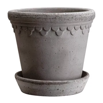 Pot vitré Københavner Ø14 cm - Gris - Bergs Potter