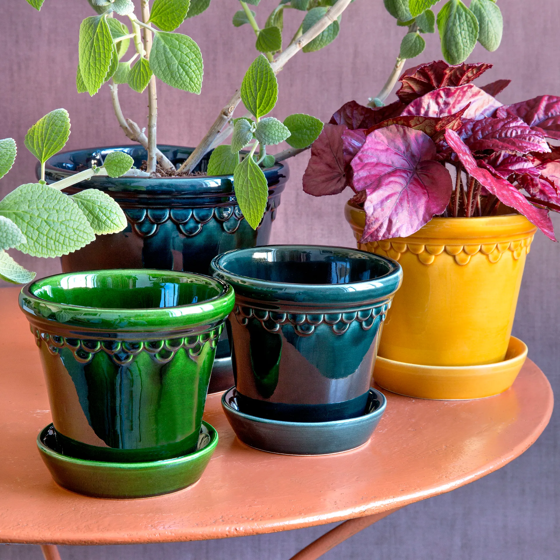 Pot vitré Københavner, Jaune, Ø18 cm Bergs Potter