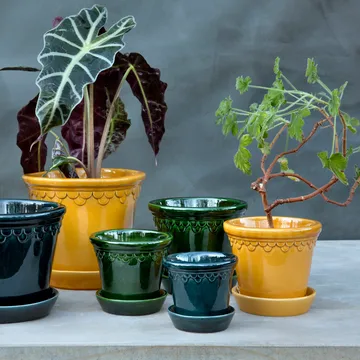 Pot vitré Københavner - Jaune, Ø18 cm - Bergs Potter