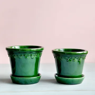 Pot vitré Københavner - Vert, Ø16 cm - Bergs Potter