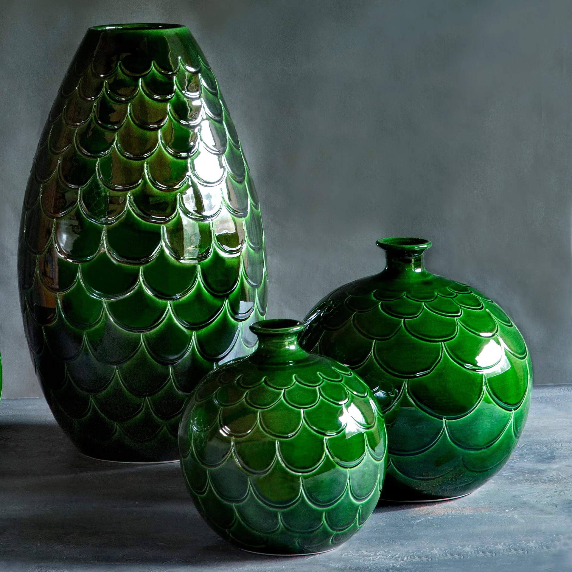 Vase Misty 19 cm, Vert Bergs Potter